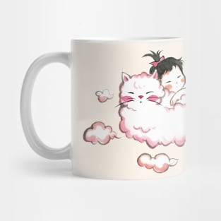 Cat cloud day dream Mug